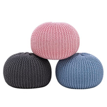 Load image into Gallery viewer, This stylish pink hand-woven footstool is ideal for any child&#39;s bedroom or playroom. It&#39;s hand-woven from sturdy materials for durability and features a beautiful pink finish for a touch of style. Perfect for little feet to rest on, it&#39;s comfortable, lightweight, and easy to move around.
