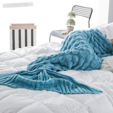 Load image into Gallery viewer, Knitted Mermaid Blanket | Multiple Colors
