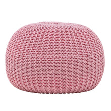 Load image into Gallery viewer, This stylish pink hand-woven footstool is ideal for any child&#39;s bedroom or playroom. It&#39;s hand-woven from sturdy materials for durability and features a beautiful pink finish for a touch of style. Perfect for little feet to rest on, it&#39;s comfortable, lightweight, and easy to move around.
