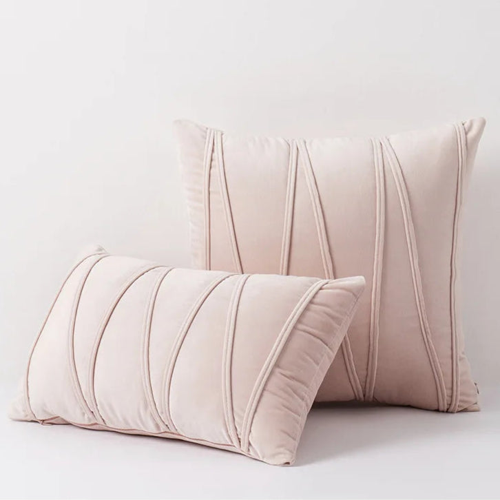 Transform your children's bedroom or playroom into a fun and trendy space with this striped pink pillow cover. Created with a soft velvet material, this throw pillow cover provides ultimate comfort and coziness while adding a chic touch to your decor. Elevate your space with this unique and stylish addition.