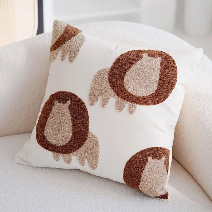 Transform your child's bedroom into a cozy and adorable haven with our white Lion Pillow Cover. Your child will love snuggling up with this cute and lovable lion pillow, adding a touch of warmth and coziness to their space. Available in multiple sizes for the perfect fit, this pillow cover is a must-have for any lion lover.
