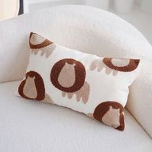 Load image into Gallery viewer, Transform your child&#39;s bedroom into a cozy and adorable haven with our white Lion Pillow Cover. Your child will love snuggling up with this cute and lovable lion pillow, adding a touch of warmth and coziness to their space. Available in multiple sizes for the perfect fit, this pillow cover is a must-have for any lion lover.
