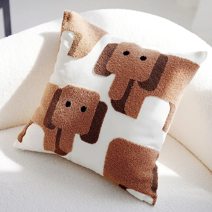 Experience the warmth and comfort of our Cute Brown Elephant Pillow Cover, perfect for transforming any child's bedroom into a cozy oasis. Enhance your child's room with this adorable addition and make bedtime even more enjoyable! <ul> <li></li> </ul>