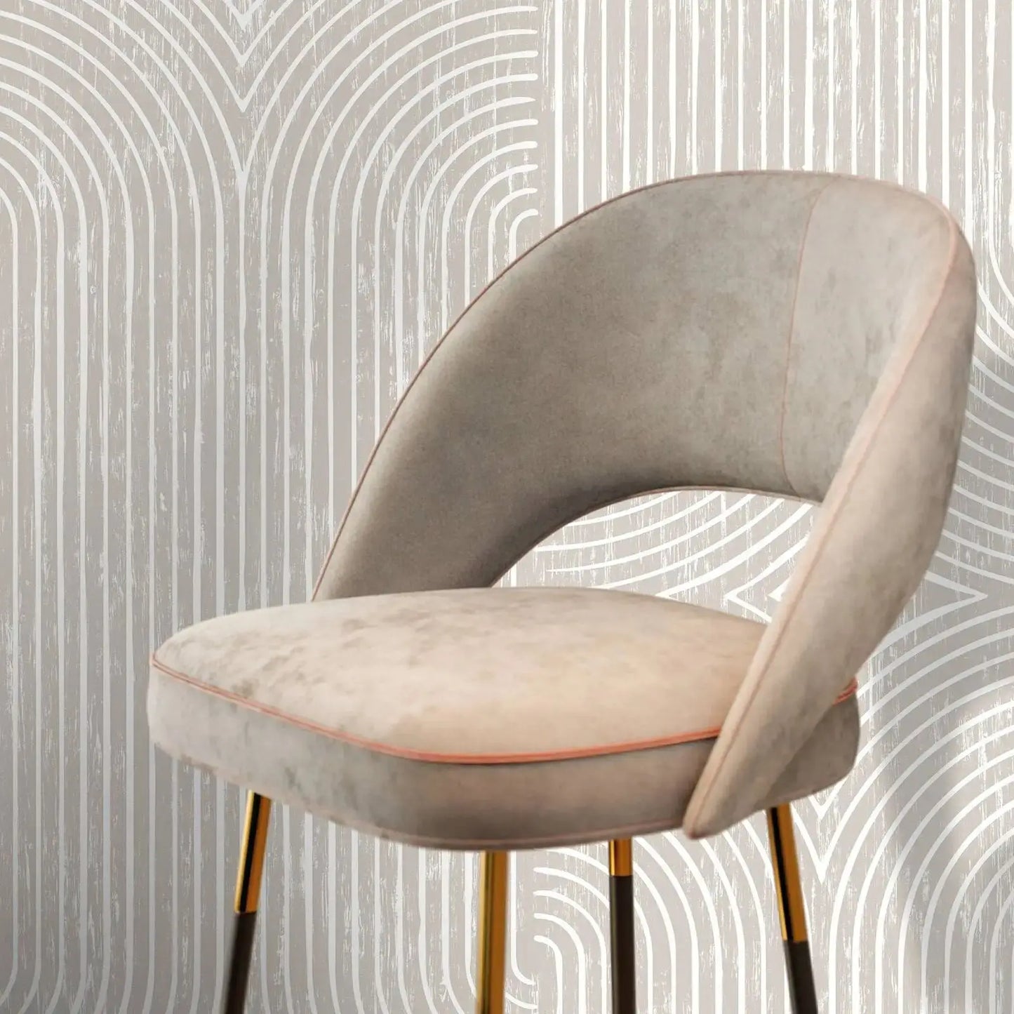 This neutral geometric wallpaper is perfect for spicing up your kid's or teen's bedroom or playroom.