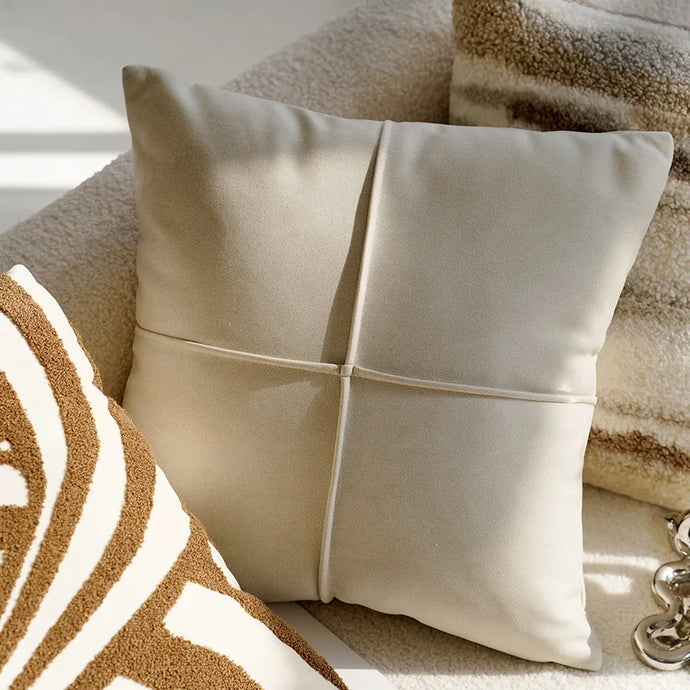 Experience the ultimate comfort and style with our handmade geometric pillow in a soft and light Taupe color. Perfect for your kid's bedroom or playroom, this pillow comes with a convenient pillow insert for added coziness.