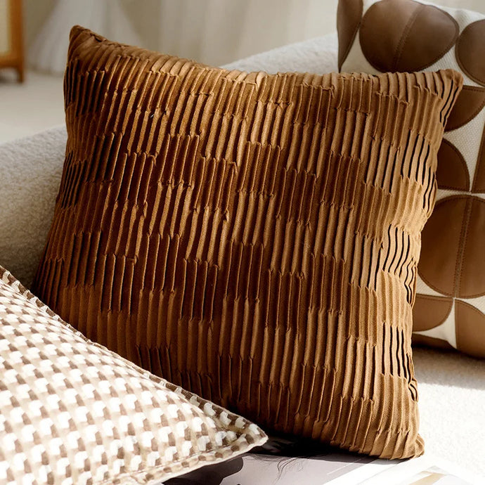 Enhance your child's bedroom or playroom with our stunning brown geometric pillow! This pillow case comes with a soft and comfortable pillow insert that will complete the look of any space. Add a touch of style and coziness to your little one's room today!