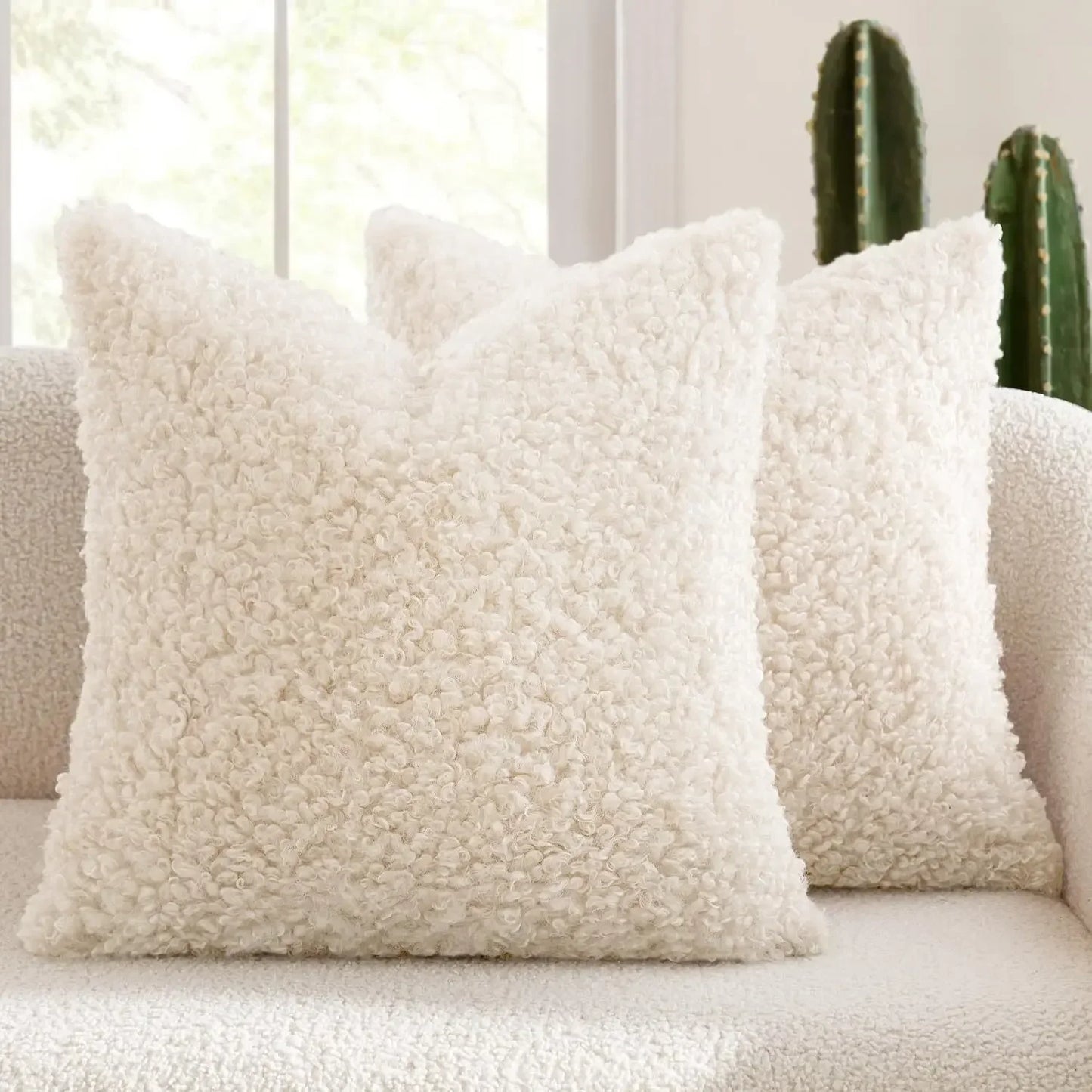 This white plush pillowcase is perfect for your children's bedroom or playroom. It provides a soft and cozy surface for them to rest their heads on while also adding a touch of elegance to the room.