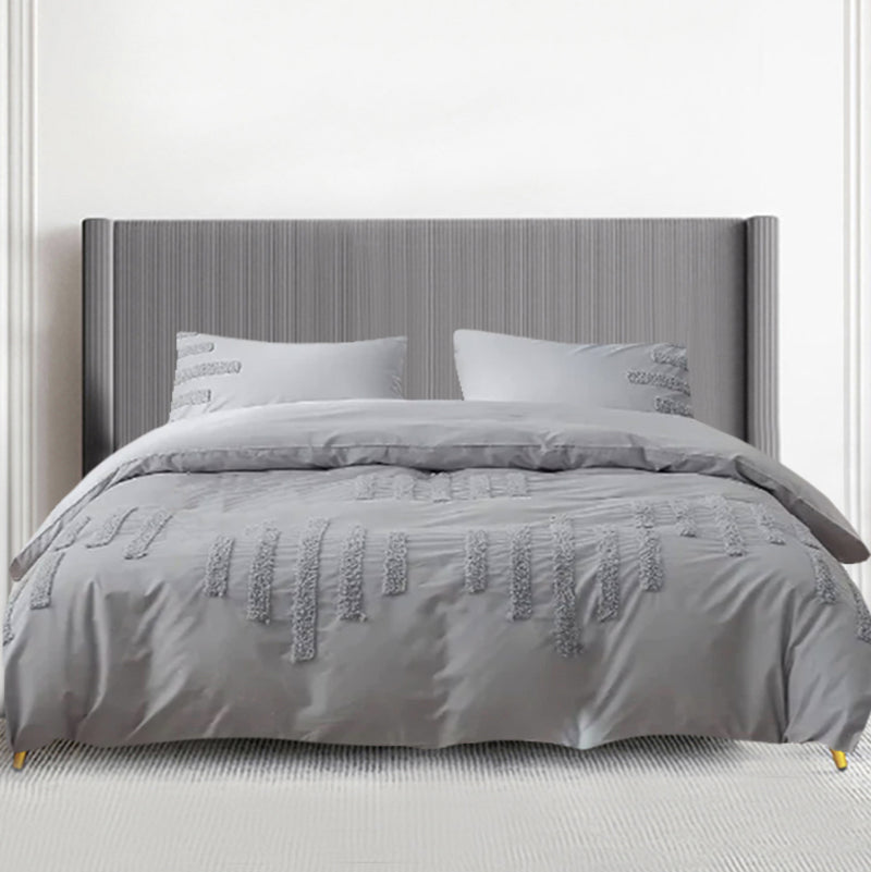 Grey Cotton Bedding Set | Multiple Sizes