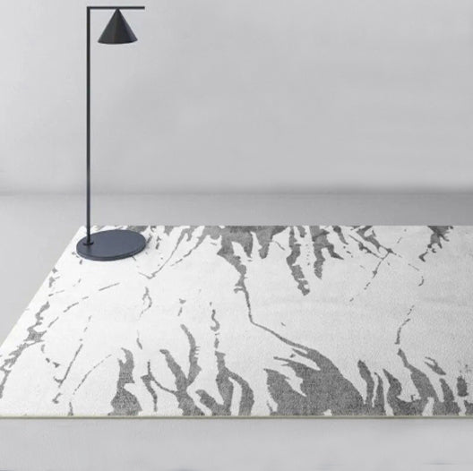 Modern Grey and White Rug | Multiple Sizes
