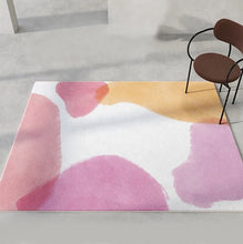 Load image into Gallery viewer, Make your kid&#39;s room a modern masterpiece with this eye-catching pink and orange watercolor rug! Crafted from 100% polyester for easy cleaning, this rug will bring some vibrant color to any kid&#39;s room. Get ready to be the envy of all your kid&#39;s friends!
