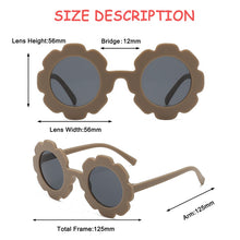 Load image into Gallery viewer, sunflower kids sunglasses for your little diva. These sunglasses are perfect for kids ages 3 to 9 years.
