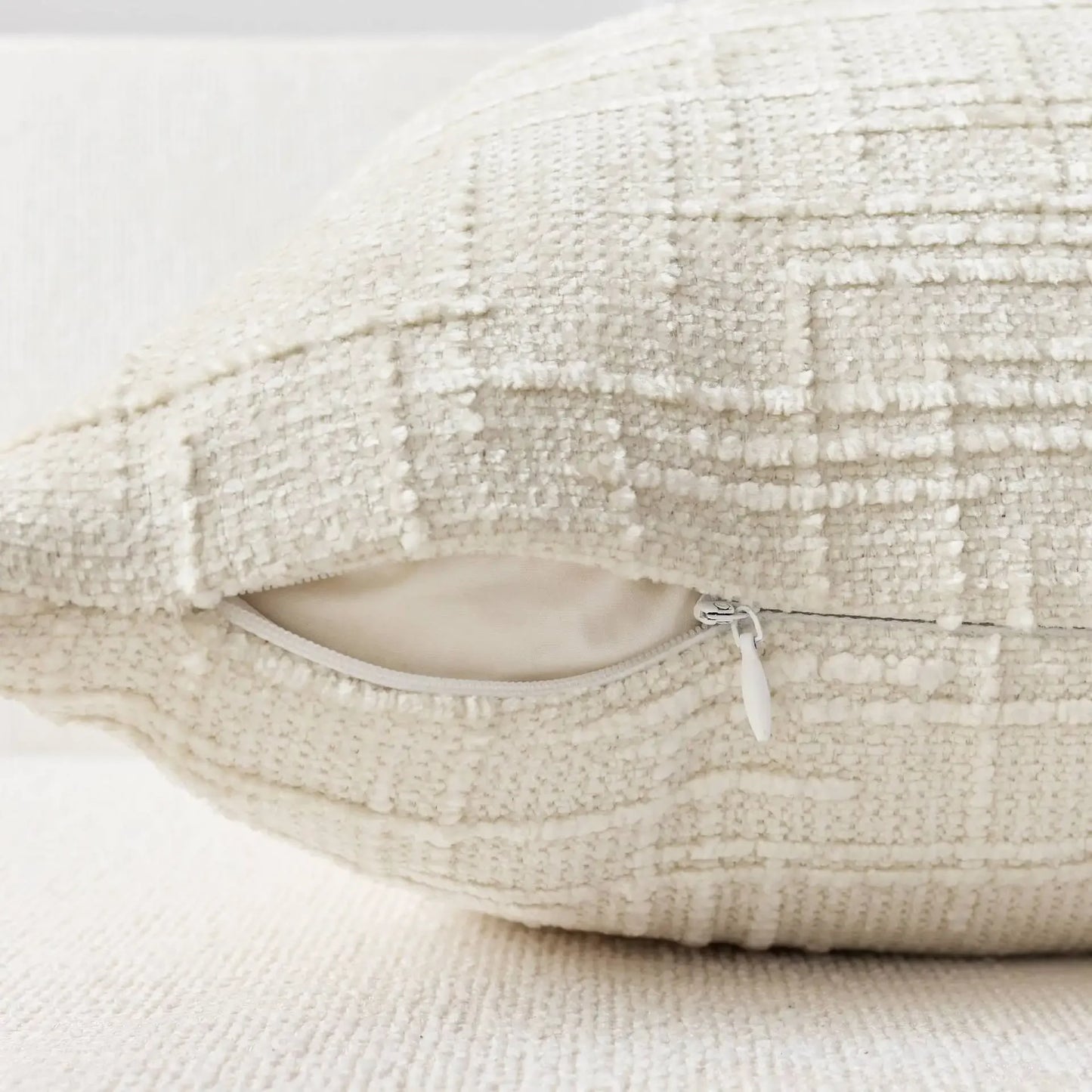 Elevate your kids' bedroom or playroom with a one-of-a-kind touch of trendy and modern decor with the beige farmhouse pillow cover. Made from soft velvet, this decorative item provides a blend of opulent comfort and fashion. Upgrade your space with a warm and chic touch through this outstanding statement piece.