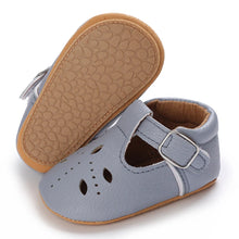 Load image into Gallery viewer, Introduce your little one to the world of fashion with our Little Leaf Baby Shoes. This exquisite collection features multiple colors and sizes, perfect for newborns up to 18 months old. Choose from a variety of shades such as blue, black, beige, and gold, all designed to add a touch of cuteness to your baby&#39;s wardrobe.
