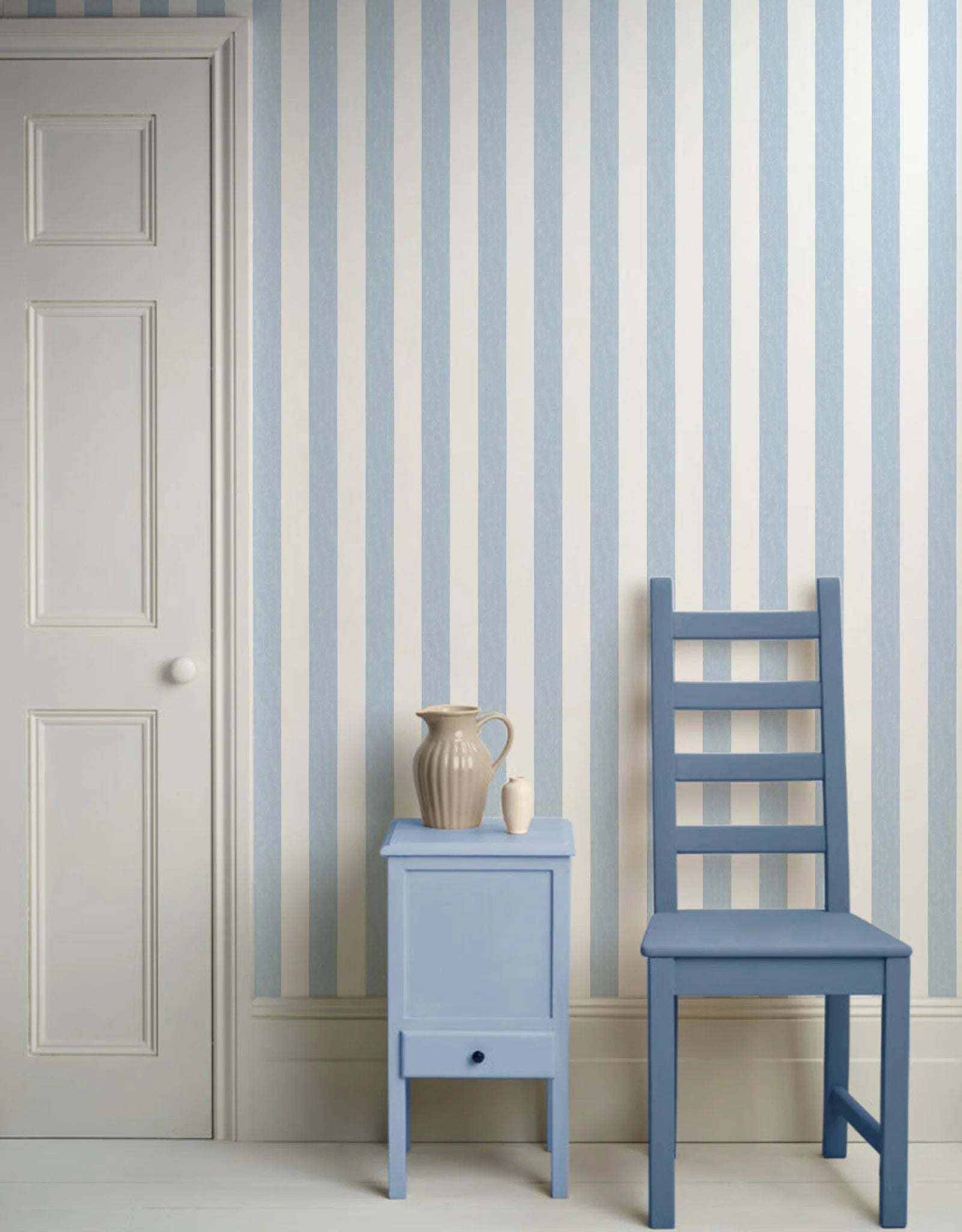 Let your child's imagination run wild with our Blue Stripes Wallpaper! Turn their bedroom, nursery, or playroom into a colorful and cheerful oasis.