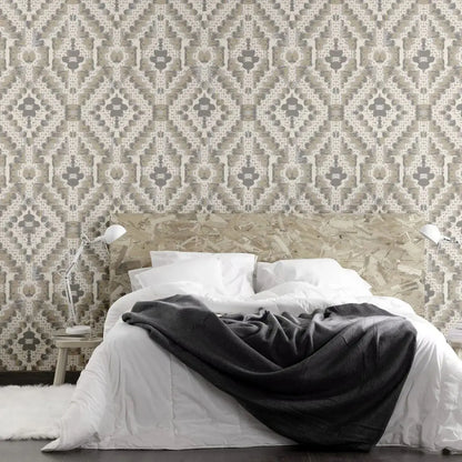 Transform your child's bedroom or playroom with this fabulous geometric ikat wallpaper. It'll bring a splash of excitement to their space!