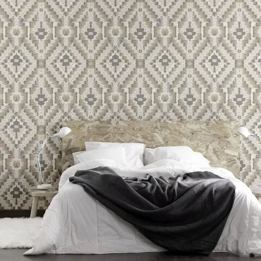 Transform your child's bedroom or playroom with this fabulous geometric ikat wallpaper. It'll bring a splash of excitement to their space!