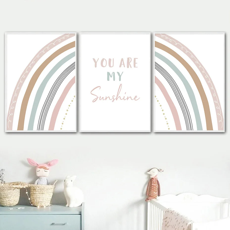 Bring a pop of color to your child's bedroom or playroom with our Pastel Rainbow Art on Canvas. Available in various sizes and featuring waterproof ink, this canvas is sure to add a touch of magic to any space. Frame not included. 