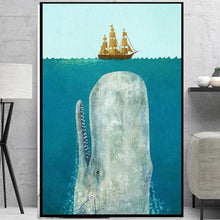 Load image into Gallery viewer, Transform your little one&#39;s bedroom or playroom into a whimsical wonderland with our enchanting sea creature art on canvas. Choose from a range of sizes to suit your space. (Frame not included, but the magic is!)
