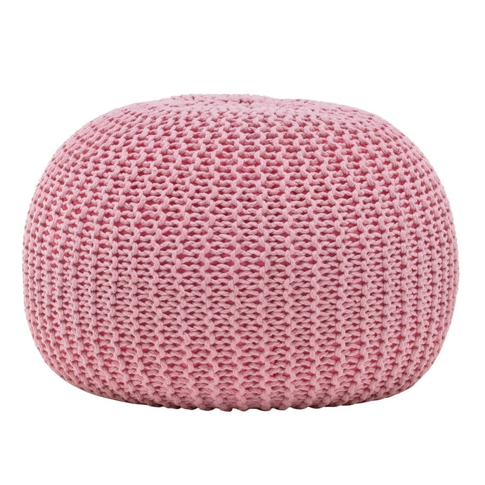 This stylish pink hand-woven footstool is ideal for any child's bedroom or playroom. It's hand-woven from sturdy materials for durability and features a beautiful pink finish for a touch of style. Perfect for little feet to rest on, it's comfortable, lightweight, and easy to move around.