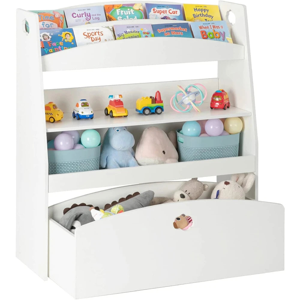 White Storage Bookcase