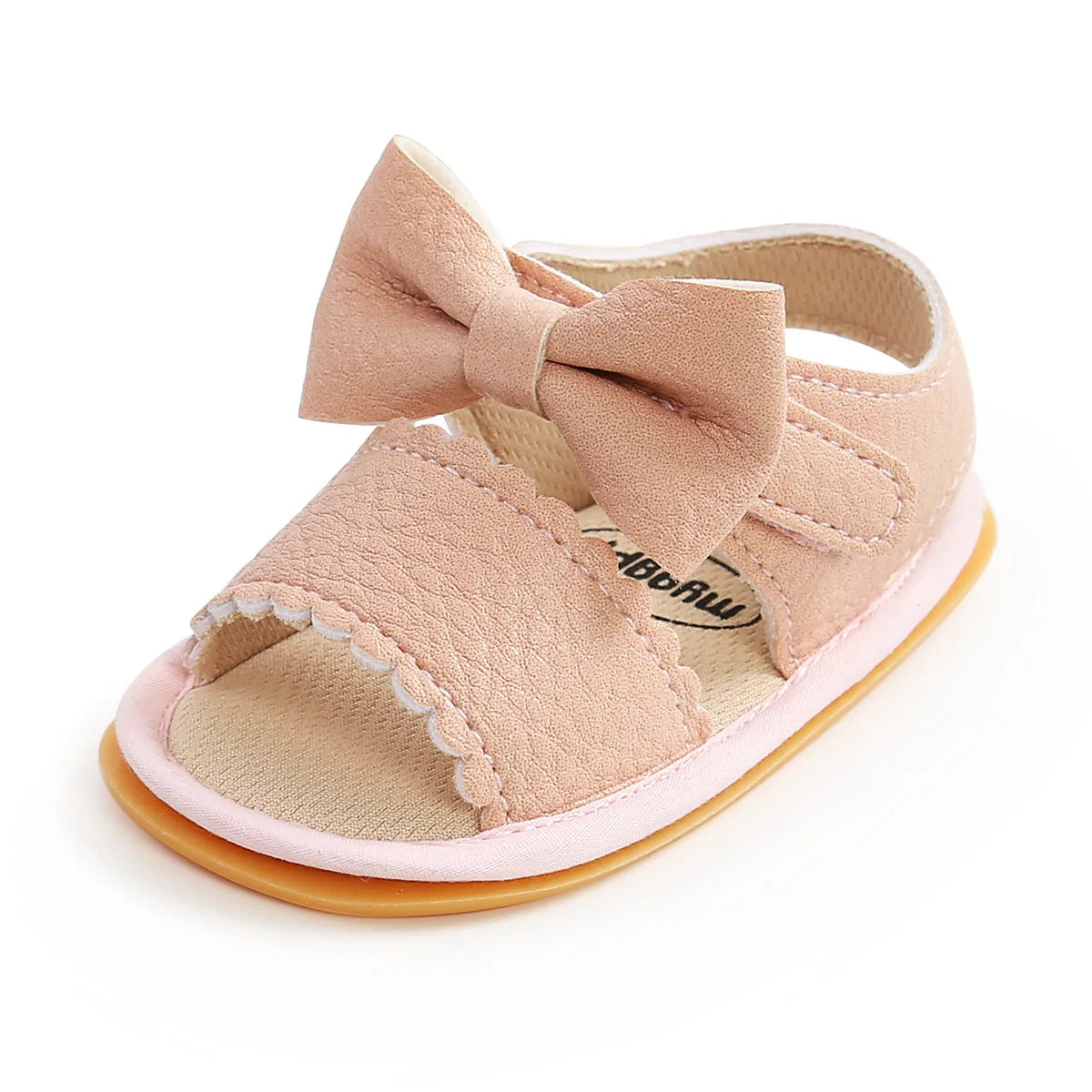 Experience the most adorable and stylish bow sandals for your little one, suitable for newborns to 18 months old. These sandals boast anti-slip protection, a comfortable flat sole, and lightweight design for your baby's safety and comfort.