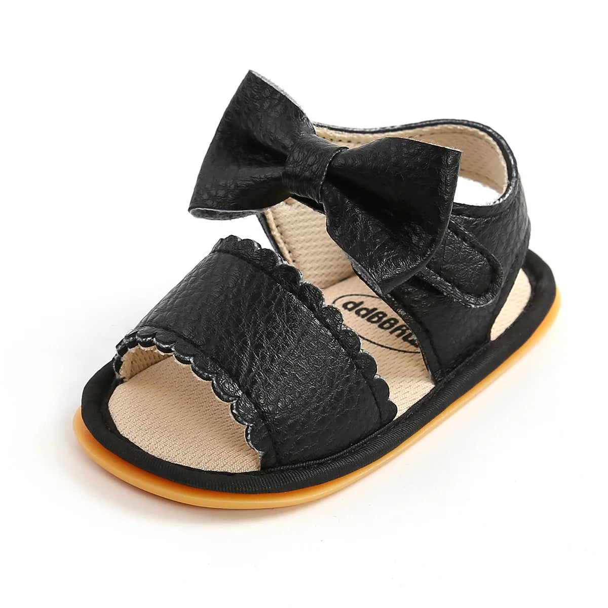 Experience the most adorable and stylish bow sandals for your little one, suitable for newborns to 18 months old. These sandals boast anti-slip protection, a comfortable flat sole, and lightweight design for your baby's safety and comfort.