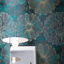 Load image into Gallery viewer, Brighten your child&#39;s room with this lush emerald flower mural and add a stunning focal point with its textured paint that is extra thick and safe with no formaldehyde or static. Installation is a breeze with the wallpaper glue-paste (not included), or go for the self-adhesive type for a fun and hands-on experience! Make a lasting impression and create an inspiring environment with this beautiful mural.
