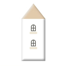 Load image into Gallery viewer, High-Rise White House.Transform your kids&#39; bedroom or playroom with these fun and exciting 3D Wall Decor Houses! Each decal has 0.59 inches of thickness and is made of durable PVC that will last through many adventures. Create a whimsical atmosphere in any space to spark your child&#39;s imagination! 
