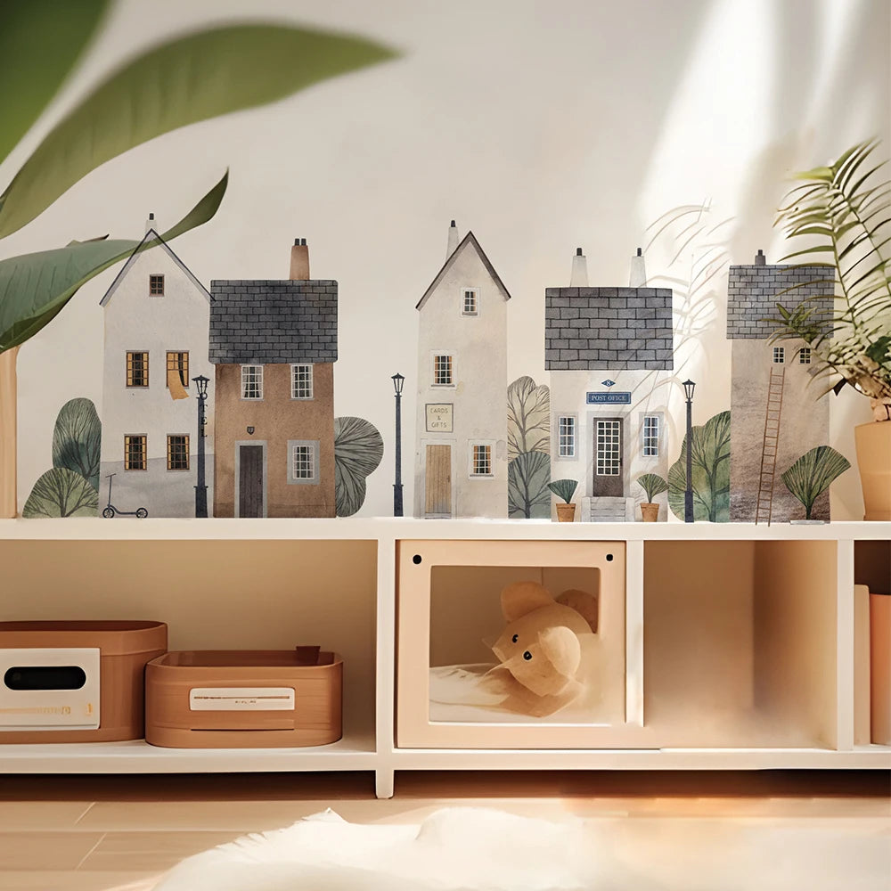 Add a touch of whimsy and charm to your child's bedroom or playroom with Little Village Wall Decals. Perfect for parents who want to create a playful and imaginative space for their little ones (and maybe add a little fun to their own lives too)!
