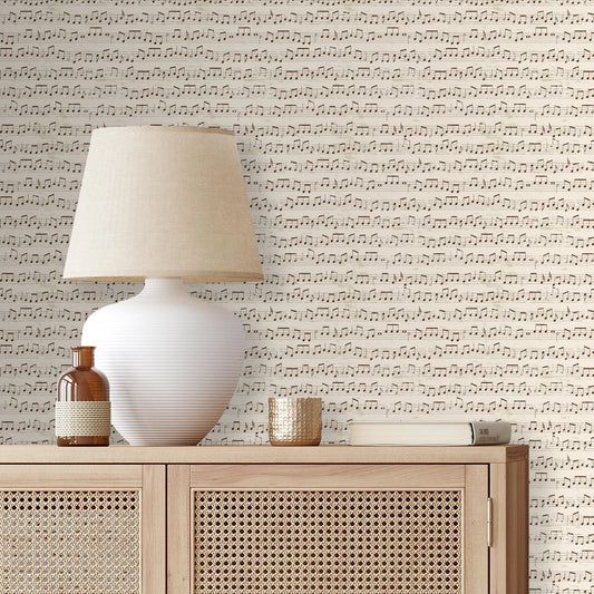 Add some melody to your music fan's playroom or bedroom with this perfect wallpaper!