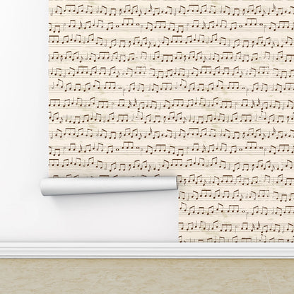 Add some melody to your music fan's playroom or bedroom with this perfect wallpaper!