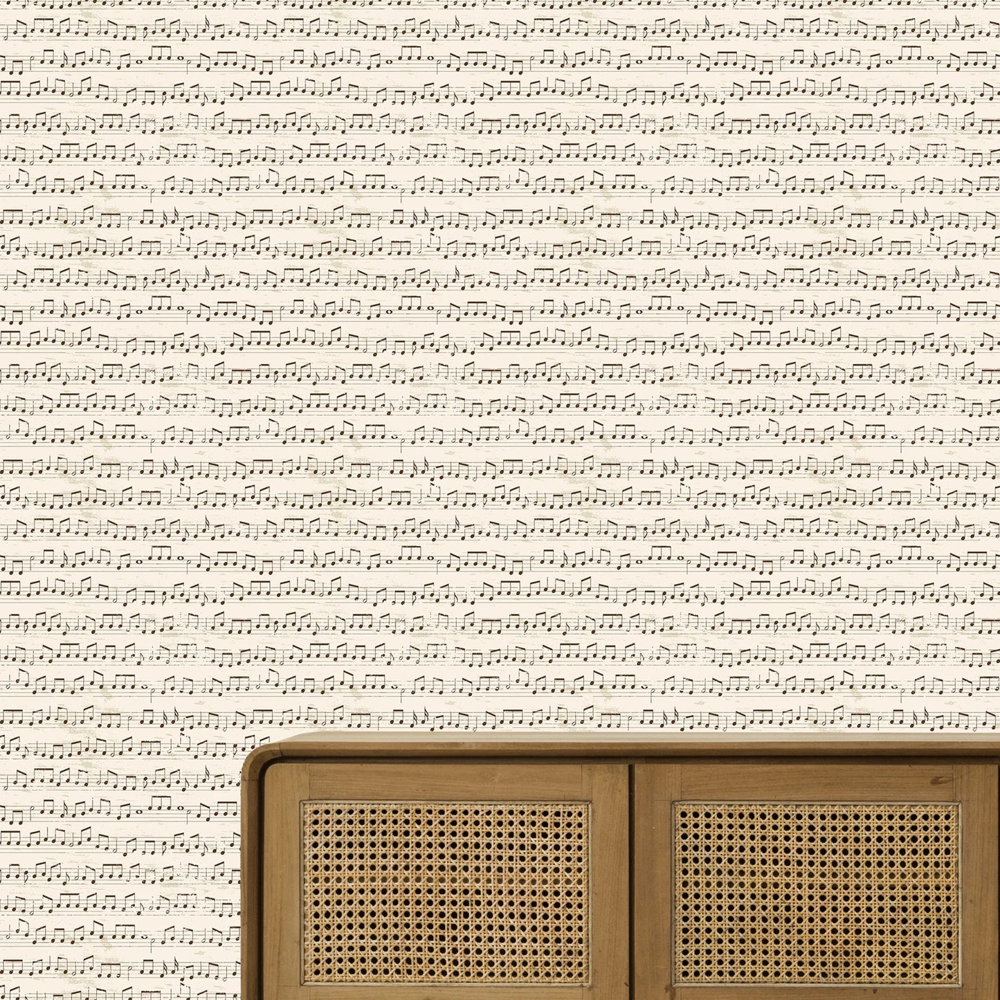 Add some melody to your music fan's playroom or bedroom with this perfect wallpaper!