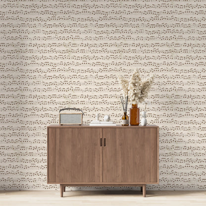 Add some melody to your music fan's playroom or bedroom with this perfect wallpaper!