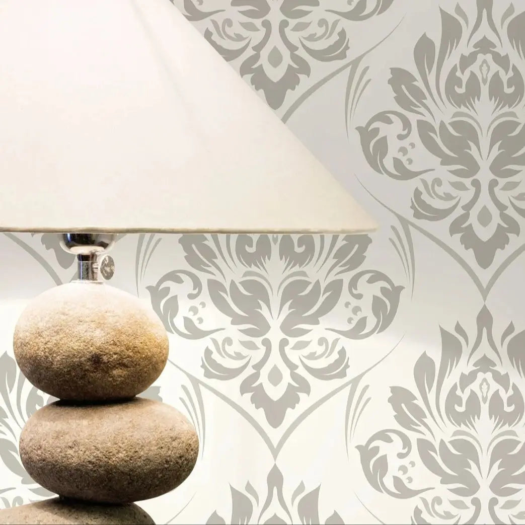 Looking for a durable and fun wallpaper for your children's bedroom or playroom? Look no further than our Beige Damask design! Not only is it waterproof and moisture-proof, but it also helps absorb sound and prevent mold. A functional and stylish addition to any space!
