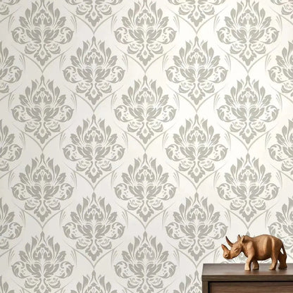 Looking for a durable and fun wallpaper for your children's bedroom or playroom? Look no further than our Beige Damask design! Not only is it waterproof and moisture-proof, but it also helps absorb sound and prevent mold. A functional and stylish addition to any space!