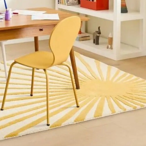 This sun rug offers a soft and plush feel perfect for kid's bedrooms. The 100% polyester fiber construction ensures it's exceptionally comfortable and durable. Choose from multiple sizes to find your perfect fit.   SIZES 23.62 x 35.43 inches (60cm x 90cm) | 1.96ft. x 2.95ft. 31.49 x 62.99 inches (80cm x 160cm) | 2.62ft. x 5.24ft. 39.37 x 47.24 inches (100cm x 120cm) | 3.28ft. x 3.93ft. 39.37 x 62.99 inches (100cm x 160cm) | 3.28ft. x 5.24ft. 