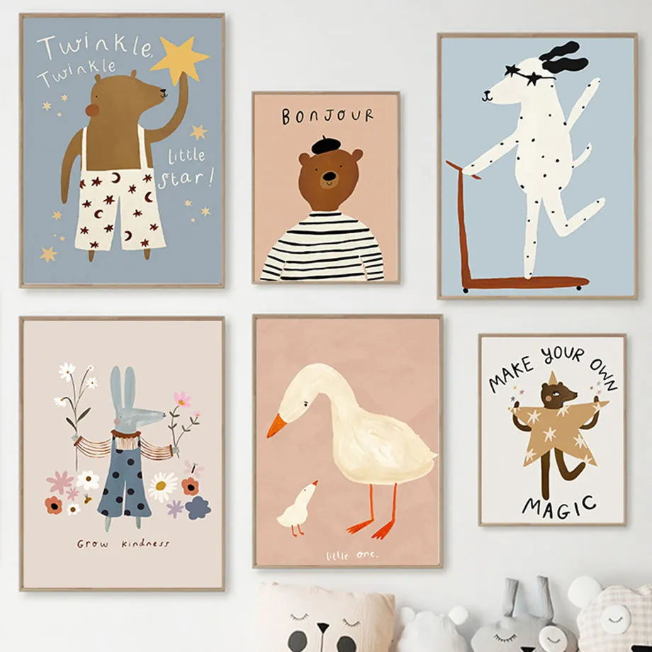 Looking to jazz up your child's bedroom or playroom? Look no further than our collection of funky retro animal art on canvas! With multiple sizes to choose from, you can mix and match to create a truly unique display. Please note that the frames are not included (but the cool factor is!).