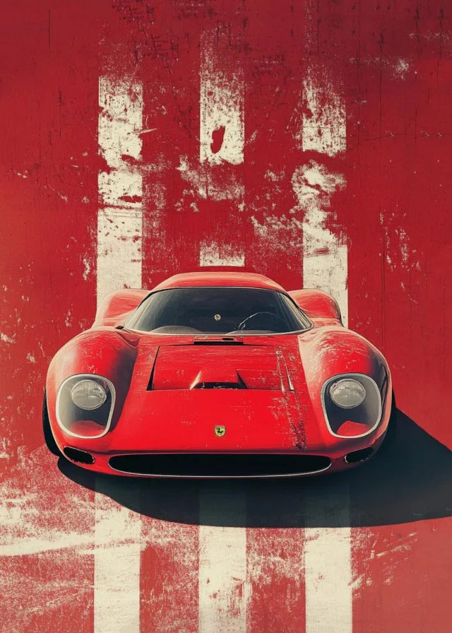 Vintage Classic Sports Car Art on Canvas