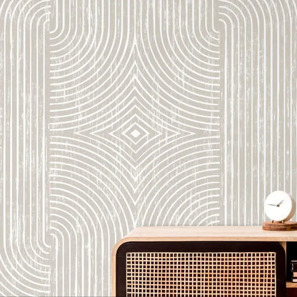 This neutral geometric wallpaper is perfect for spicing up your kid's or teen's bedroom or playroom.