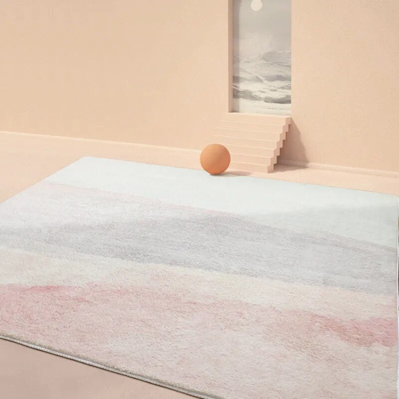 Have your child experience modern art in their bedroom with this pastel watercolor rug! This stylish rug is an art piece like no other. Available in multiple sizes, you can pick the one that fits your child's bedroom. Now, brighten up their room with this stunning rug! 