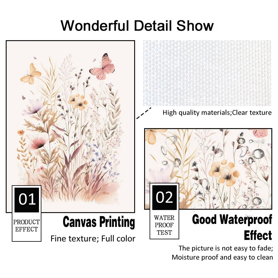 Wildflower Art on Canvas | Multiple Sizes and Designs