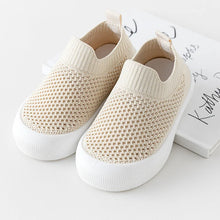 Load image into Gallery viewer, Indulge your little one in luxurious comfort with our exquisite slip-on shoes, available in six stunning colors - blue, black, green, grey, pink, and beige. Crafted from premium TPR outsole material, these shoes are perfect for newborns and toddlers up to 2 years old. Experience effortless elegance with our slip-on closure, designed for convenience and style.
