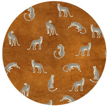 Load image into Gallery viewer, Bring the adventure of the African savannah into your little one&#39;s bedroom with our Cheetahs Safari Rug! Crafted from polyester fiber, this gorgeous round rug is sure to captivate your little ones with its beautiful and vibrant colors, and invitingly soft texture. Make every moment a wild one!
