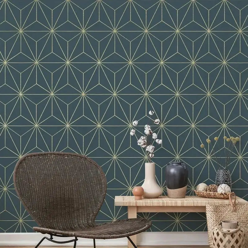 Dark Teal Modern Wallpaper