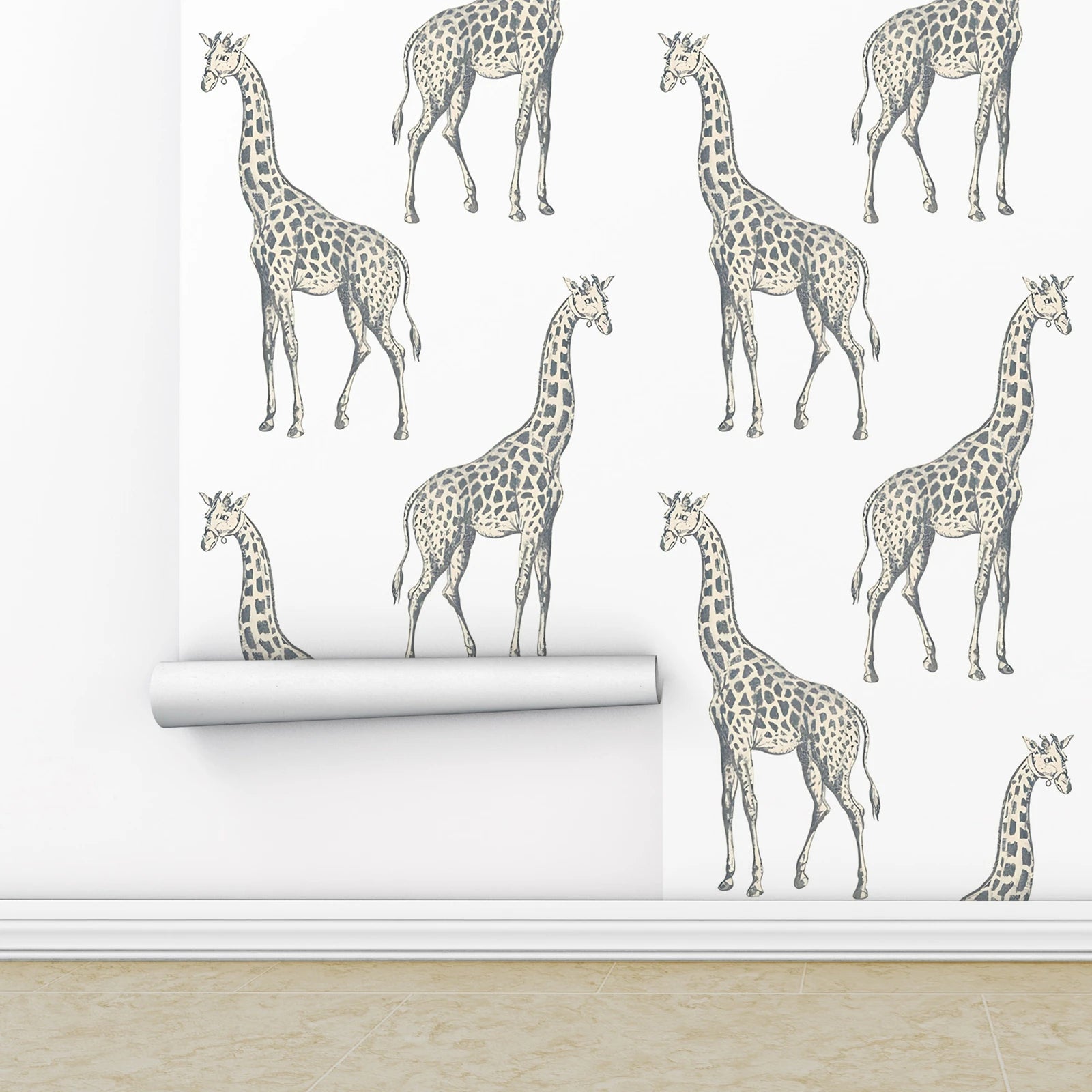 Add a touch of whimsy to your child's bedroom or playroom with our grey giraffe wallpaper. This unique wallpaper is waterproof, moisture-proof, mold-proof, and even sound-absorbing, making it the perfect choice for a fun and functional space. Get creative and transform your child's room with this special wallpaper today!