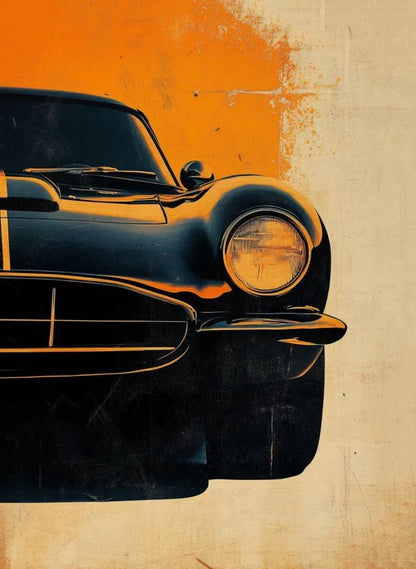 Vintage Classic Sports Car Art on Canvas