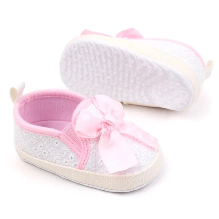 Dotted Bow Baby Shoes | Multiple Colors and Sizes