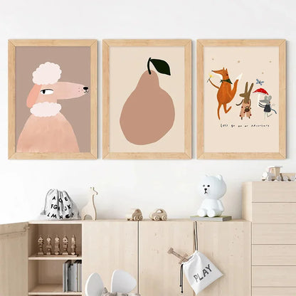 Wildflowers and Animals Art on Canvas