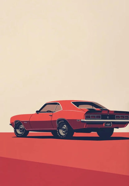 Vintage Classic Sports Car Art on Canvas