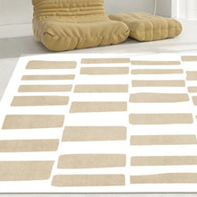 Load image into Gallery viewer, This taupe rug is the perfect option for your child&#39;s bedroom. Made from high-quality polyester, it&#39;s designed to last while providing a modern, minimalistic aesthetic. Soft yet durable, it comes in multiple colors and is easy to clean, making it ideal for your kid&#39;s bedroom.
